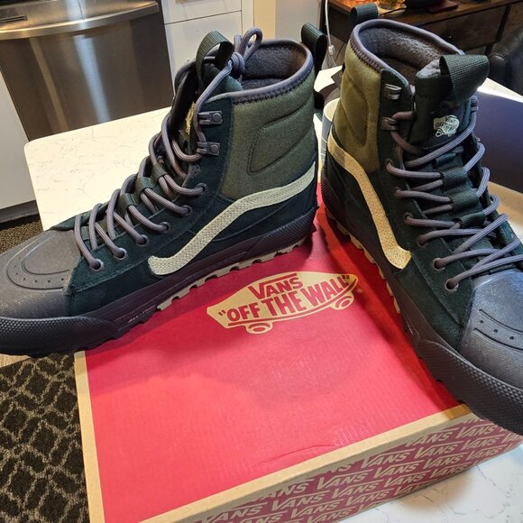 Vans Sk8-Hi Gore-Tex MTE-3 Waterproof Winter Boot Shoe Green Mens Size 11 NEW - Picture 2 of 9